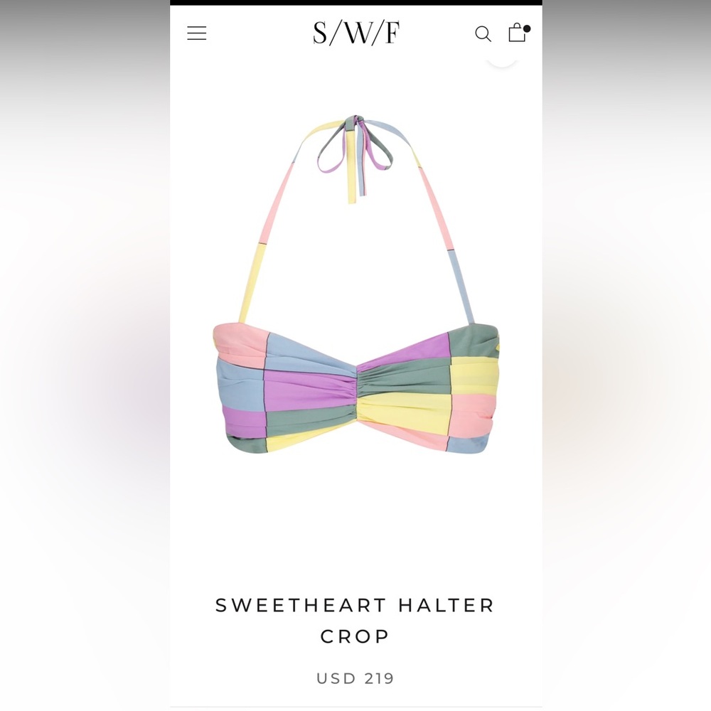 SWF Brand Cuixmala Sweetheart Top Size Small. NWT